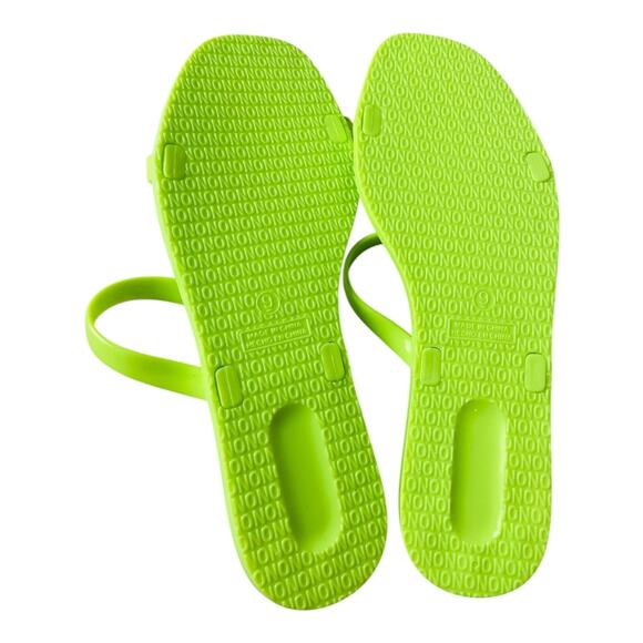 NWT Old Navy Womens Strappy Jelly Slide Lemon Lime Flats Summer Sandals Size 9 - Picture 2 of 3